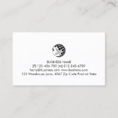 Carte De Visite Senior Caregiver Services Violet Cursive Monogram (Dos)