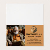 Carte De Visite Senior Gentleman | Thérapiste (Extérieur déplié)