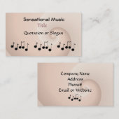 Carte De Visite Sensation Music (Devant / Derrière)