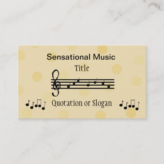 Carte De Visite Sensation Music (Devant)