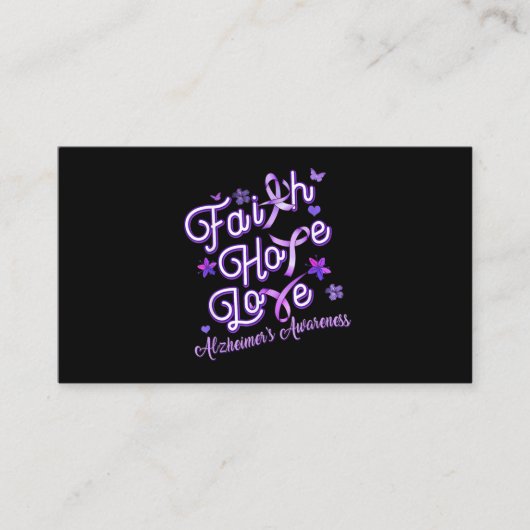 Carte De Visite Sensibilisation à la maladie d'Alzheimer Produits  (Devant)