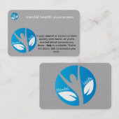 Carte De Visite sensibilisation à la santé mentale (Devant / Derrière)