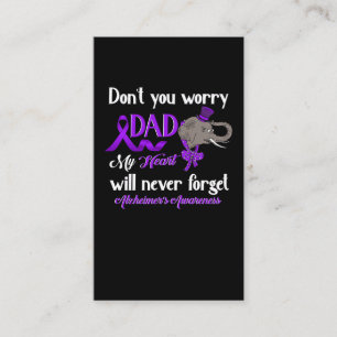 Carte De Visite Sensibilisation Alzheimer Papa Elefant Soutien fam