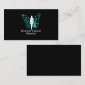 Carte De Visite Sensibilisation au cancer de l'ovaire au ruban Tur (Devant / Derrière)