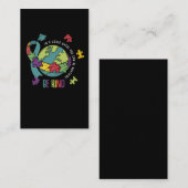 Carte De Visite sensibilisation sur l'autisme Garçons Filles Autis (Devant / Derrière)