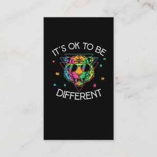 Carte De Visite sensibilisation sur l'autisme Garçons Filles Tigr