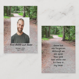 Carte De Visite Sentier de randonnée du Keepsake Memorial en forêt