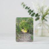 Carte De Visite Sentier forestier d'arbres de chemin de prière de (Debout devant)