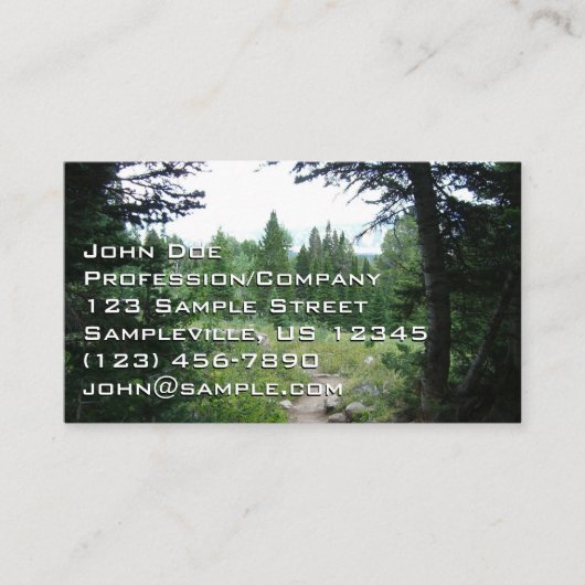 Carte De Visite Sentier Grand Teton (Devant)