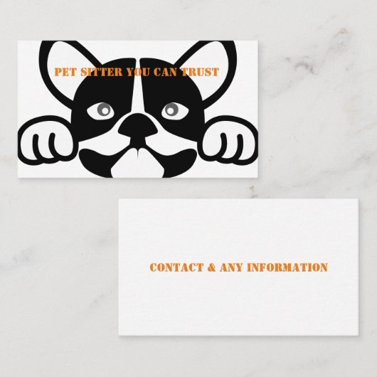 Carte De Visite Sentier pour animaux (Devant / Derrière)