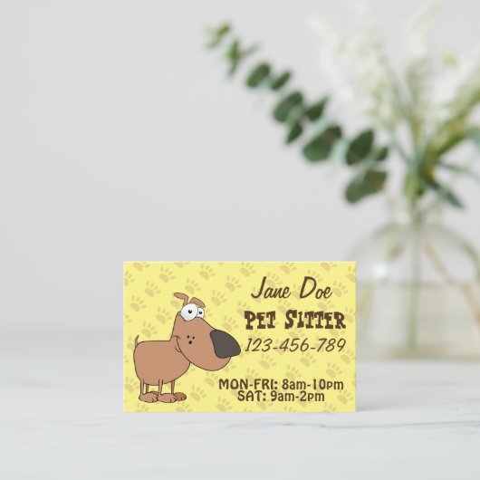 Carte De Visite Sentier pour animaux (Debout devant)