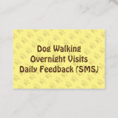 Carte De Visite Sentier pour animaux (Dos)