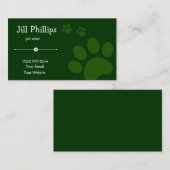 Carte De Visite Sentier vert pour animaux de compagnie (Devant / Derrière)
