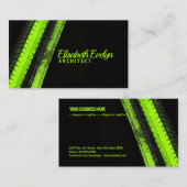 Carte De Visite Sentier Vert Vibrant sur Toile Sombre (Devant / Derrière)