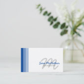 Carte De Visite SEO Consultant Compétences Internet Cursive Monogr (Debout devant)