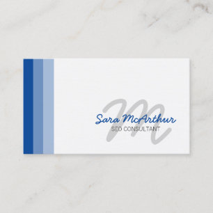 Carte De Visite SEO Consultant Compétences Internet Cursive Monogr