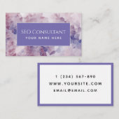 Carte De Visite SEO Consultant Pink Purple Mosaic Motif Moderne (Devant / Derrière)