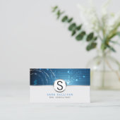 Carte De Visite SEOConsultant Circuits informatiques Monogramme In (Debout devant)
