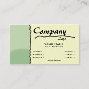 Carte De Visite Séparation Couleur-Verte faite sur commande de