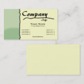 Carte De Visite Séparation Couleur-Verte faite sur commande de (Devant / Derrière)