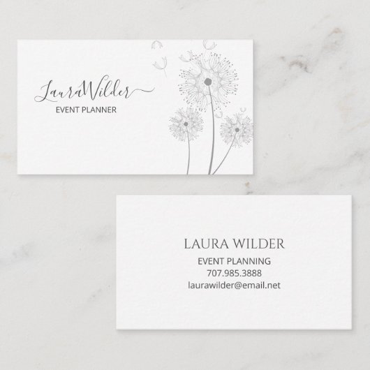 Carte De Visite Séparation simple des fleurs dans le gestionnaire (Devant / Derrière)