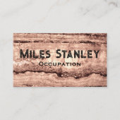 Carte De Visite Sépia beige brun moderne brûlé granit orange (Devant)