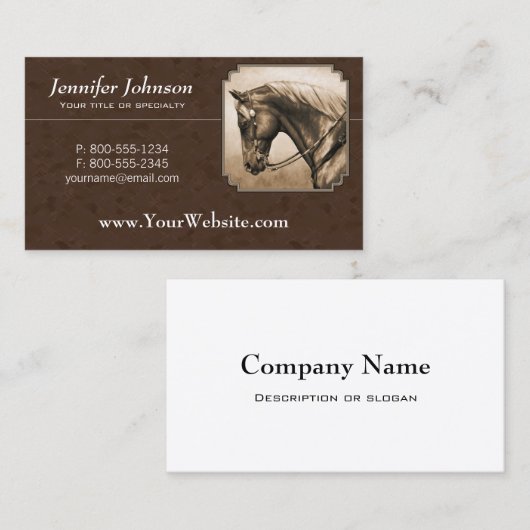 Carte De Visite Sepia Brown (Devant / Derrière)