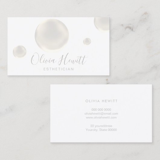 Carte De Visite sépia bulle esthétique (Devant / Derrière)