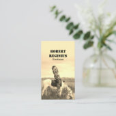 Carte De Visite Sepia, chef indien américain historique (Debout devant)