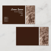 Carte De Visite Sepia Feuilles II (Devant / Derrière)