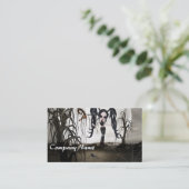 Carte De Visite Sepia Goth Girl (Debout devant)
