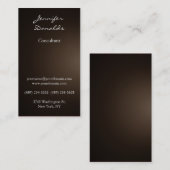 Carte De Visite Sépia moderne Brown couleur écriture manuscrite Pl (Devant / Derrière)