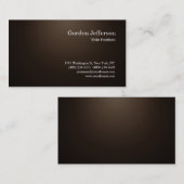 Carte De Visite Sepia Professional Simple Moderne Plain (Devant / Derrière)