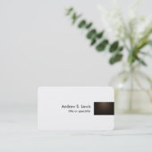 Carte De Visite Sepia White Moderne Unique Tendance Plaine Profess (Debout devant)