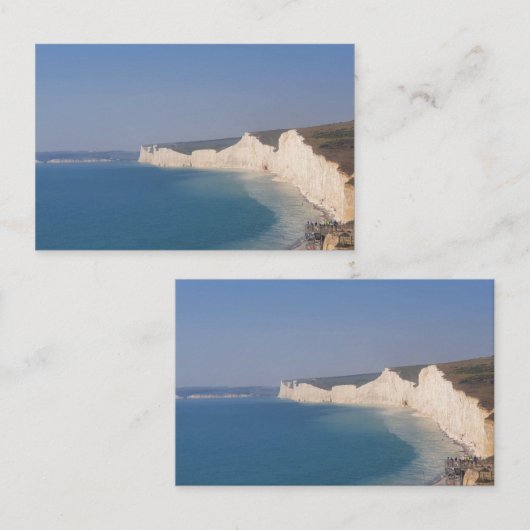 Carte De Visite Sept Soeurs Chalk Cliffs Beach Head (Devant / Derrière)