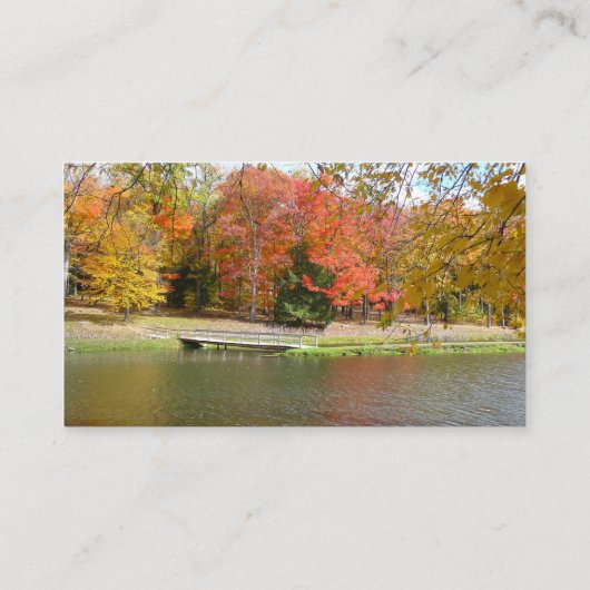 Carte De Visite Sept sources Pont d'automne III Paysage d'automne (Dos)