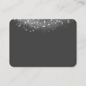 Carte De Visite Séquence d'argent glamour gris blanc (Dos)