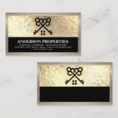 Carte De Visite Séquence d'or | Clés et logo | Immobilier (Devant / Derrière)