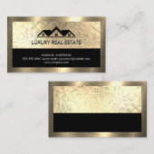 Carte De Visite Séquence d'or du toit de l'immeuble et frontière (Devant / Derrière)