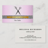 Carte De Visite Séquence du logo des ciseaux de coiffure moderne (Devant / Derrière)