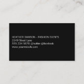 Carte De Visite Séquence et Parties scintillant / Gold Lux (Dos)