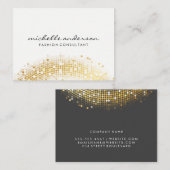 Carte De Visite Séquence or glamour Gris blanc (Devant / Derrière)
