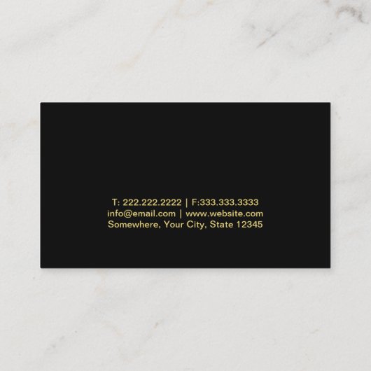 Carte De Visite Séquence Or Parties scintillant Papillon Chic Or (Dos)