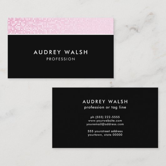 Carte De Visite Séquence rose Faux (Devant / Derrière)