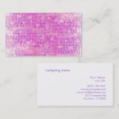Carte De Visite Séquences amusantes roses chaudes et violettes (Devant / Derrière)