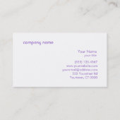 Carte De Visite Séquences amusantes roses chaudes et violettes (Dos)