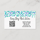 Carte De Visite Séquences bleu violet gros texte NAILS usine perso (Dos)