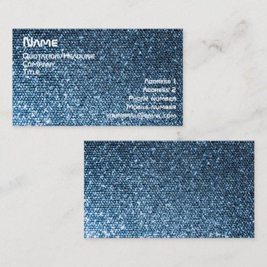 Carte De Visite Séquences d'argent (Devant / Derrière)