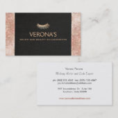 Carte De Visite Séquences Gold Eyelash Faux (Devant / Derrière)