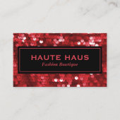 Carte De Visite Séquences rouges en gras Professionnel (Devant)